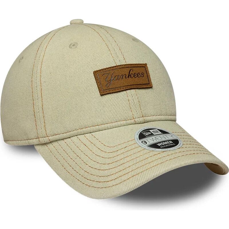 cappello-curvo-beige-cinghia-regolabile-9twenty-denim-dei-new-york-yankees-mlb-di-new-era cappello-curvo-beige-cinghia-regolabile-9twenty-denim-dei-new-york-yankees-mlb-di-new-era
