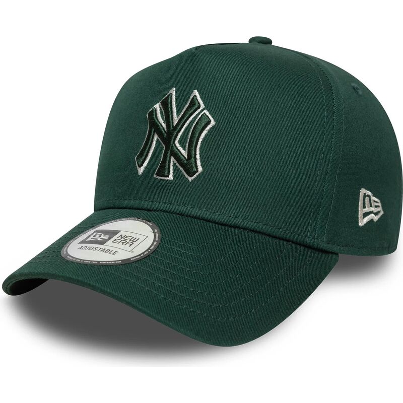 cappello-curvo-verde-snapback-e-frame-team-outline-dei-new-york-yankees-mlb-di-new-era