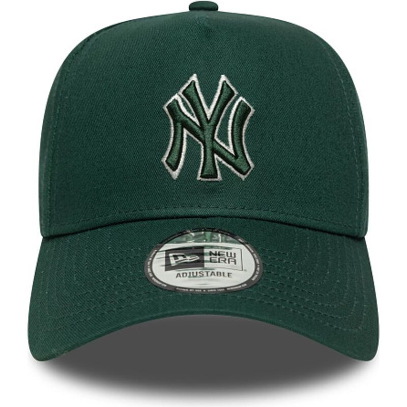 cappello-curvo-verde-snapback-e-frame-team-outline-dei-new-york-yankees-mlb-di-new-era