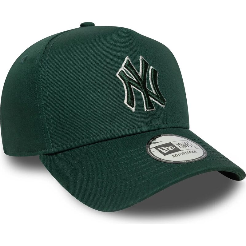 cappello-curvo-verde-snapback-e-frame-team-outline-dei-new-york-yankees-mlb-di-new-era