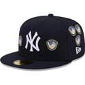 cappello-piatto-blu-marino-aderente-59fifty-spike-lee-gloves-dei-new-york-yankees-mlb-di-new-era