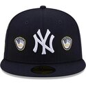 cappello-piatto-blu-marino-aderente-59fifty-spike-lee-gloves-dei-new-york-yankees-mlb-di-new-era
