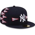 cappello-piatto-blu-marino-aderente-59fifty-spike-lee-flags-dei-new-york-yankees-mlb-di-new-era