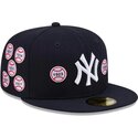 cappello-piatto-blu-marino-aderente-59fifty-spike-lee-patches-dei-new-york-yankees-mlb-di-new-era