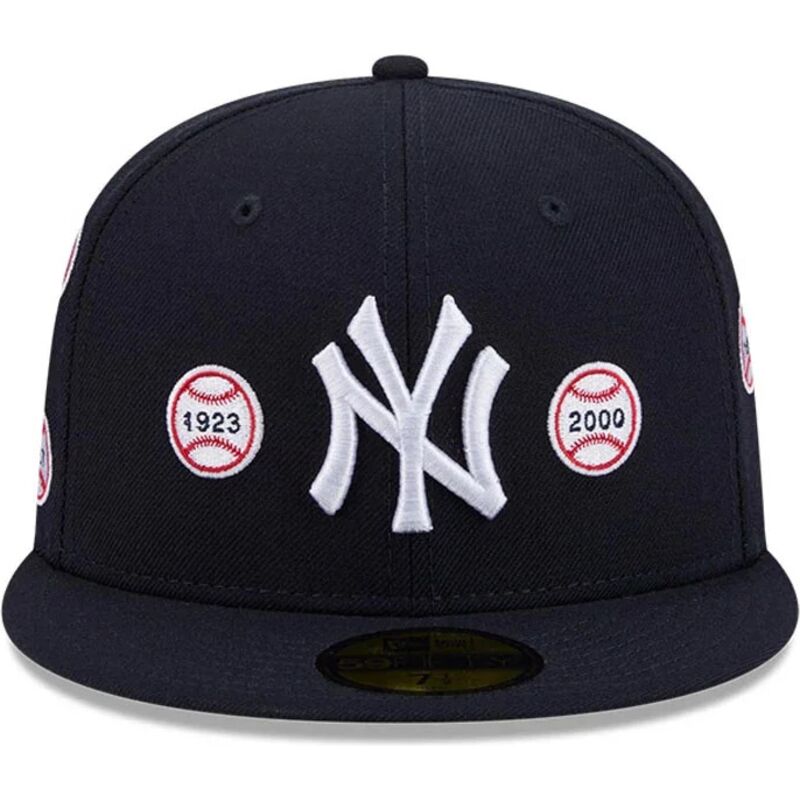 cappello-piatto-blu-marino-aderente-59fifty-spike-lee-patches-dei-new-york-yankees-mlb-di-new-era