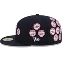 cappello-piatto-blu-marino-aderente-59fifty-spike-lee-patches-dei-new-york-yankees-mlb-di-new-era