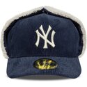 cappello-curvo-blu-marino-aderente-59fifty-cord-dog-ear-dei-new-york-yankees-mlb-di-new-era