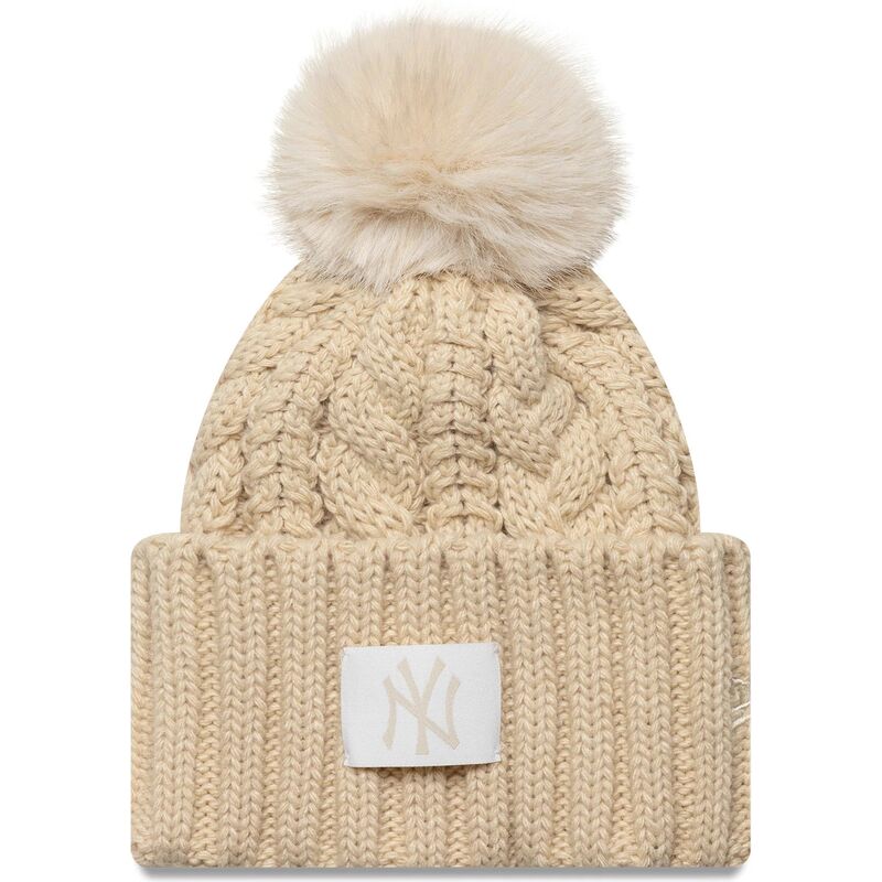 cappello-pompon-beige-per-bambino-cable-dei-new-york-yankees-mlb-di-new-era