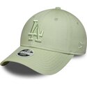 cappello-curvo-verde-cinghia-regolabile-9forty-league-essential-dei-los-angeles-dodgers-mlb-di-new-era