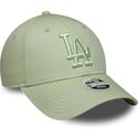 cappello-curvo-verde-cinghia-regolabile-9forty-league-essential-dei-los-angeles-dodgers-mlb-di-new-era