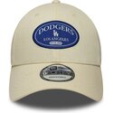 cappello-curvo-crema-cinghia-regolabile-9forty-patch-dei-los-angeles-dodgers-mlb-di-new-era
