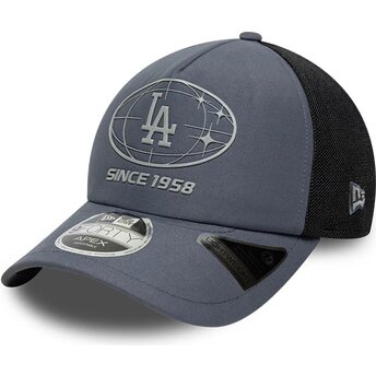 Cappello curvo grigio snapback 9FORTY Apex Graphic dei Los Angeles Dodgers MLB di New Era