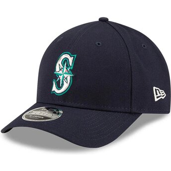 Cappello curvo blu marino snapback 9FORTY M-Crown Player Replica dei Seattle Mariners MLB di New Era