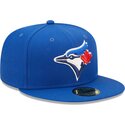 cappello-piatto-blu-aderente-59fifty-ac-perf-dei-toronto-blue-jays-mlb-di-new-era