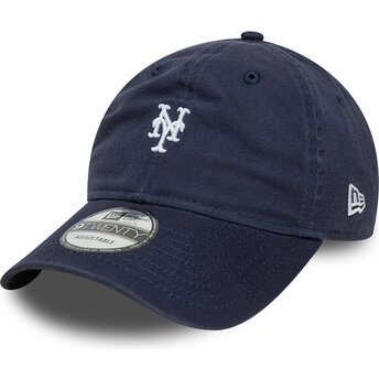 Cappello curvo blu marino cinghia regolabile 9TWENTY Washed Mini dei New York Mets MLB di New Era