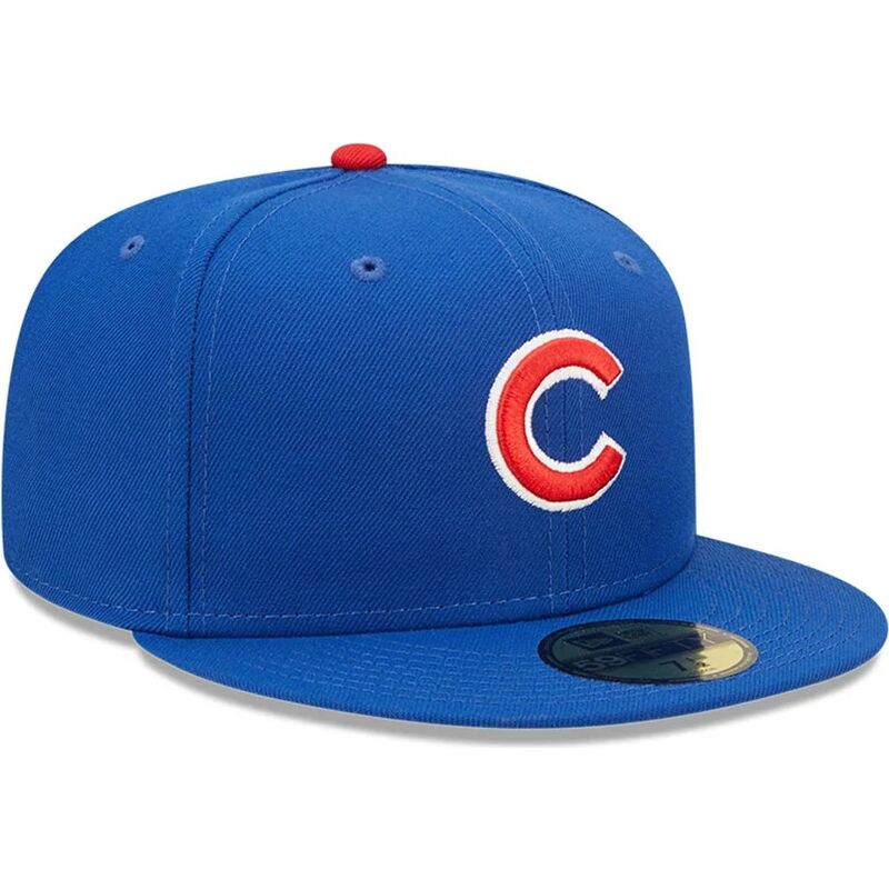 cappello-piatto-blu-aderente-59fifty-ac-perf-dei-chicago-cubs-mlb-di-new-era