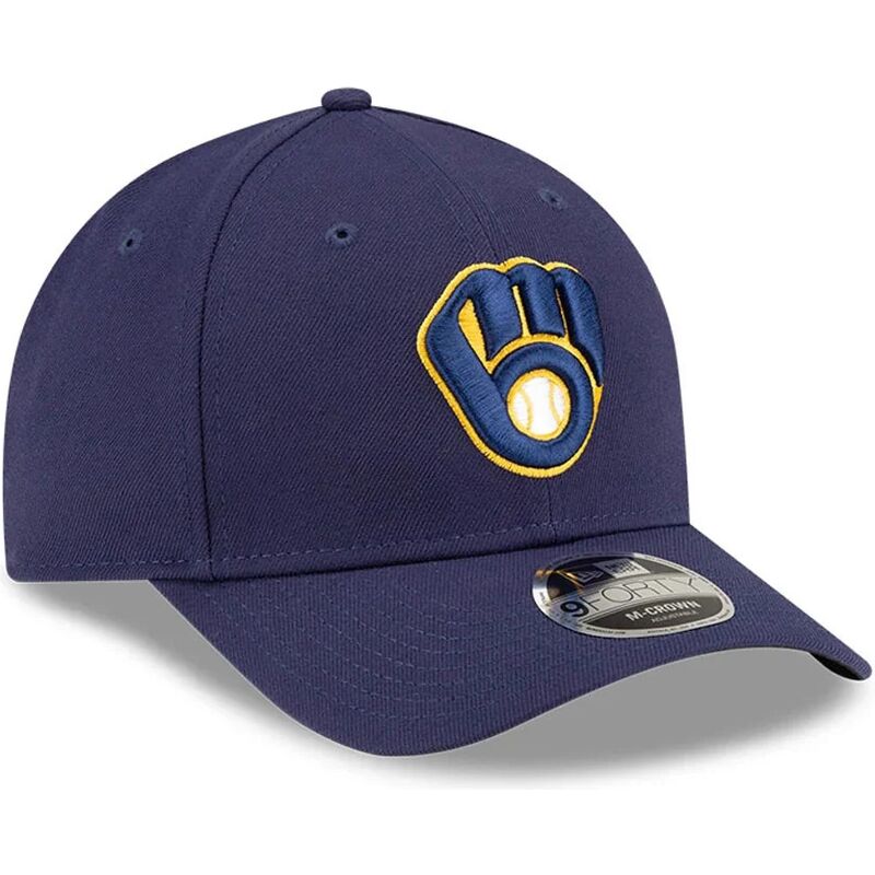 cappello-curvo-blu-marino-snapback-9forty-m-crown-player-replica-dei-milwaukee-brewers-mlb-di-new-era