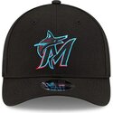 cappello-curvo-nero-snapback-9forty-m-crown-player-replica-dei-miami-marlins-mlb-di-new-era