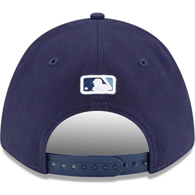 cappello-curvo-blu-marino-snapback-9forty-m-crown-player-replica-dei-tampa-bay-rays-mlb-di-new-era