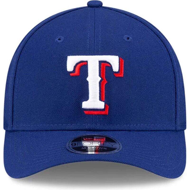 cappello-curvo-blu-snapback-9forty-m-crown-player-replica-dei-texas-rangers-mlb-di-new-era