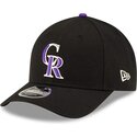 cappello-curvo-nero-snapback-9forty-m-crown-player-replica-dei-colorado-rockies-mlb-di-new-era