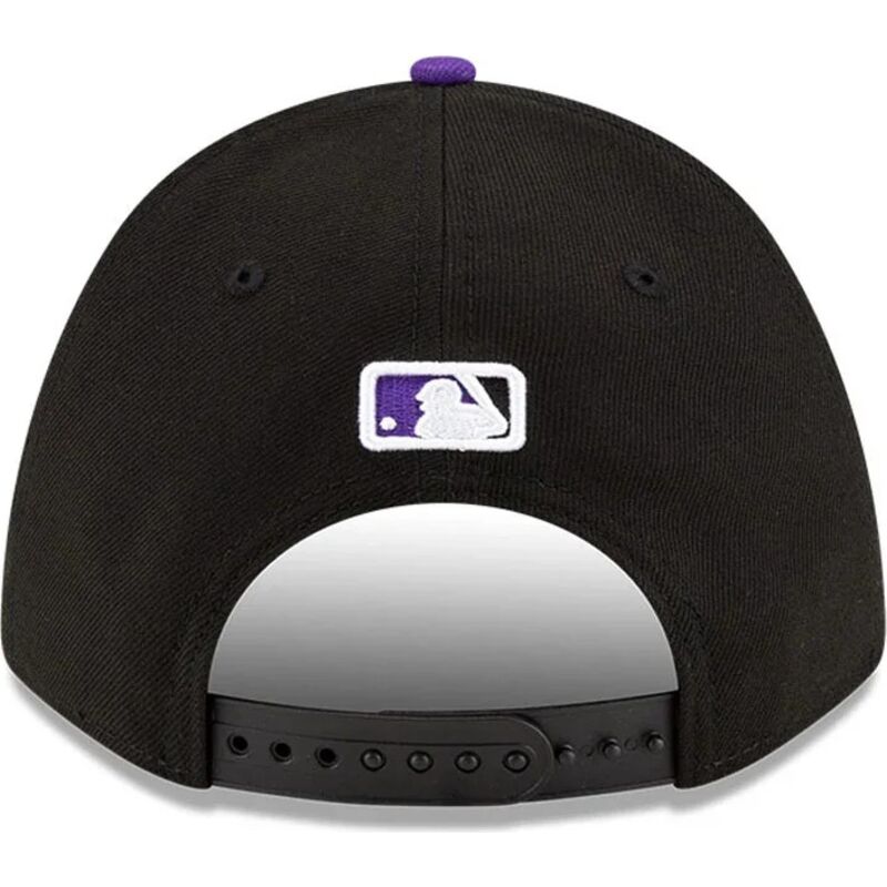 cappello-curvo-nero-snapback-9forty-m-crown-player-replica-dei-colorado-rockies-mlb-di-new-era