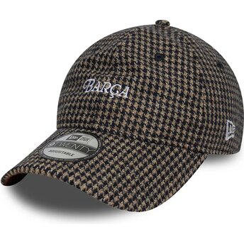 Cappello curvo marrone cinghia regolabile 9TWENTY Herringbone dei FC Barcelona LALIGA di New Era