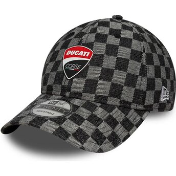 Cappello curvo nero cinghia regolabile 9TWENTY Check dei Ducati Motor MotoGP di New Era