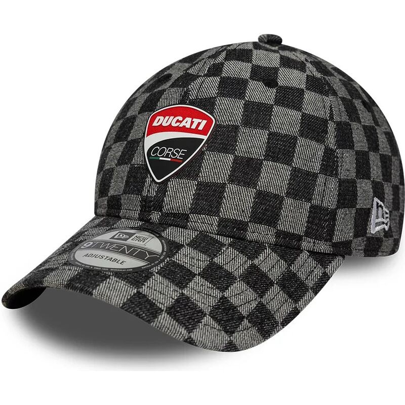 cappello-curvo-nero-cinghia-regolabile-9twenty-check-dei-ducati-motor-motogp-di-new-era