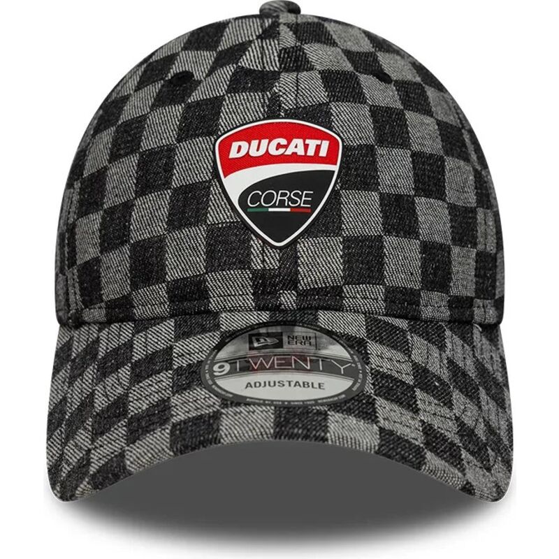 cappello-curvo-nero-cinghia-regolabile-9twenty-check-dei-ducati-motor-motogp-di-new-era