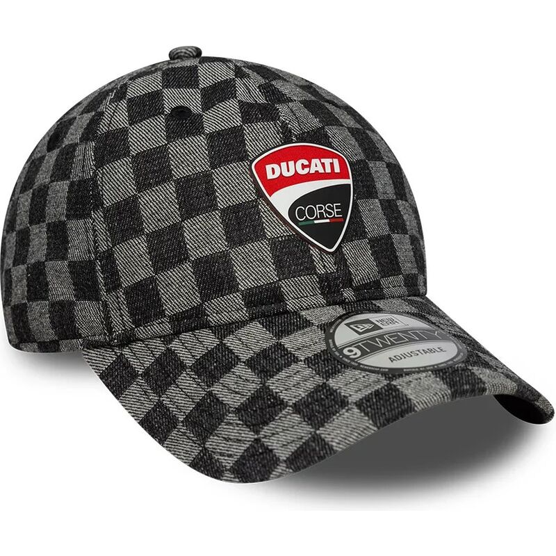 cappello-curvo-nero-cinghia-regolabile-9twenty-check-dei-ducati-motor-motogp-di-new-era