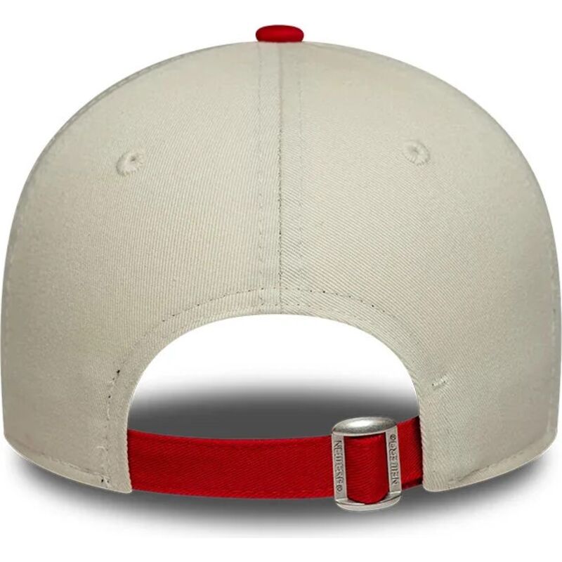 cappello-curvo-beige-cinghia-regolabile-9forty-contrast-dei-manchester-united-football-club-premier-league-di-new-era