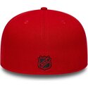 cappello-piatto-rosso-aderente-59fifty-basic-dei-chicago-blackhawks-nhl-di-new-era