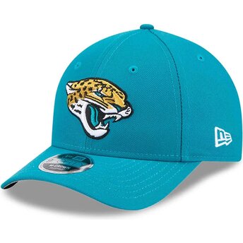 Cappello curvo blu snapback 9FORTY M-Crown Team dei Jacksonville Jaguars NFL di New Era