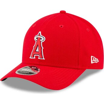 Cappello curvo rosso snapback 9FORTY M-Crown Player Replica dei Los Angeles Angels MLB di New Era