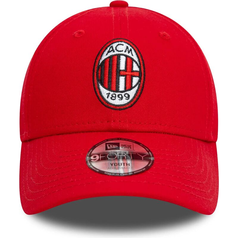 cappello-curvo-rosso-cinghia-regolabile-per-bambino-9forty-core-dei-ac-milan-serie-a-di-new-era