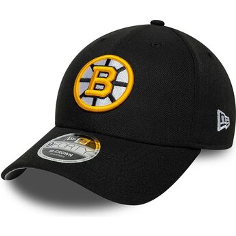 Cappello curvo nero snapback 9FORTY M-Crown Team dei Boston Bruins NHL di New Era