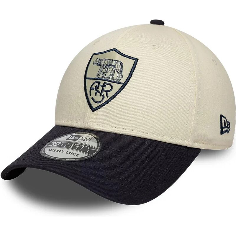cappello-curvo-beige-aderente-39thirty-seasonal-dei-associazione-sportiva-roma-serie-a-di-new-era