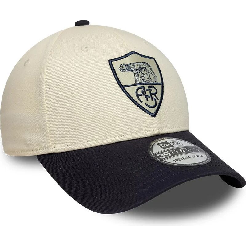 cappello-curvo-beige-aderente-39thirty-seasonal-dei-associazione-sportiva-roma-serie-a-di-new-era