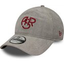 cappello-curvo-grigio-cinghia-regolabile-9twenty-fleck-cord-dei-associazione-sportiva-roma-serie-a-di-new-era
