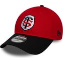cappello-curvo-rosso-snapback-9forty-team-dei-stade-toulousain-top-14-di-new-era