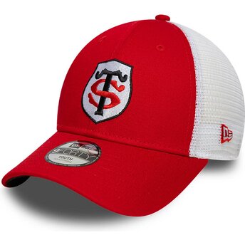 Cappello curvo rosso cinghia regolabile per bambino 9FORTY League dei Stade Toulousain Top 14 di New Era