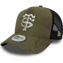 cappello-curvo-verde-snapback-e-frame-faux-suede-dei-stade-toulousain-top-14-di-new-era