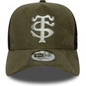 cappello-curvo-verde-snapback-e-frame-faux-suede-dei-stade-toulousain-top-14-di-new-era