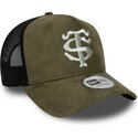 cappello-curvo-verde-snapback-e-frame-faux-suede-dei-stade-toulousain-top-14-di-new-era