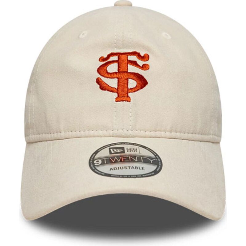 cappello-curvo-beige-cinghia-regolabile-9twenty-faux-suede-dei-stade-toulousain-top-14-di-new-era