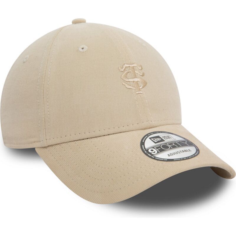 cappello-curvo-beige-cinghia-regolabile-9forty-baby-cord-dei-stade-toulousain-top-14-di-new-era cappello-curvo-beige-cinghia-regolabile-9forty-baby-cord-dei-stade-toulousain-top-14-di-new-era
