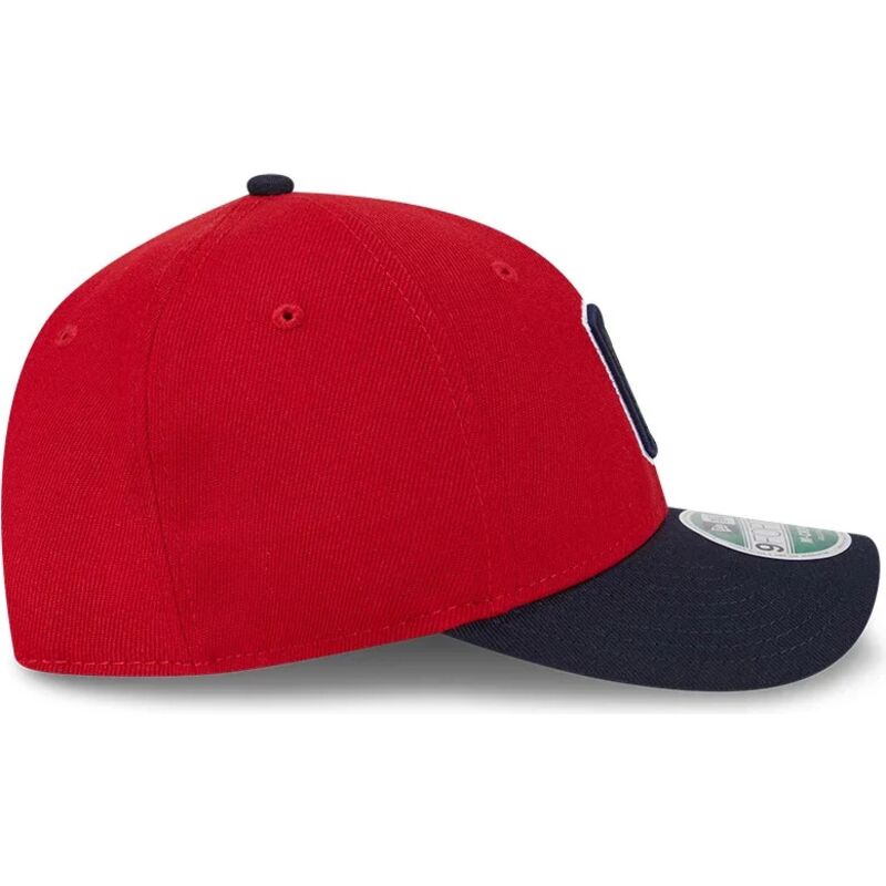 cappello-curvo-rosso-snapback-9forty-m-crown-player-replica-dei-cleveland-guardians-mlb-di-new-era