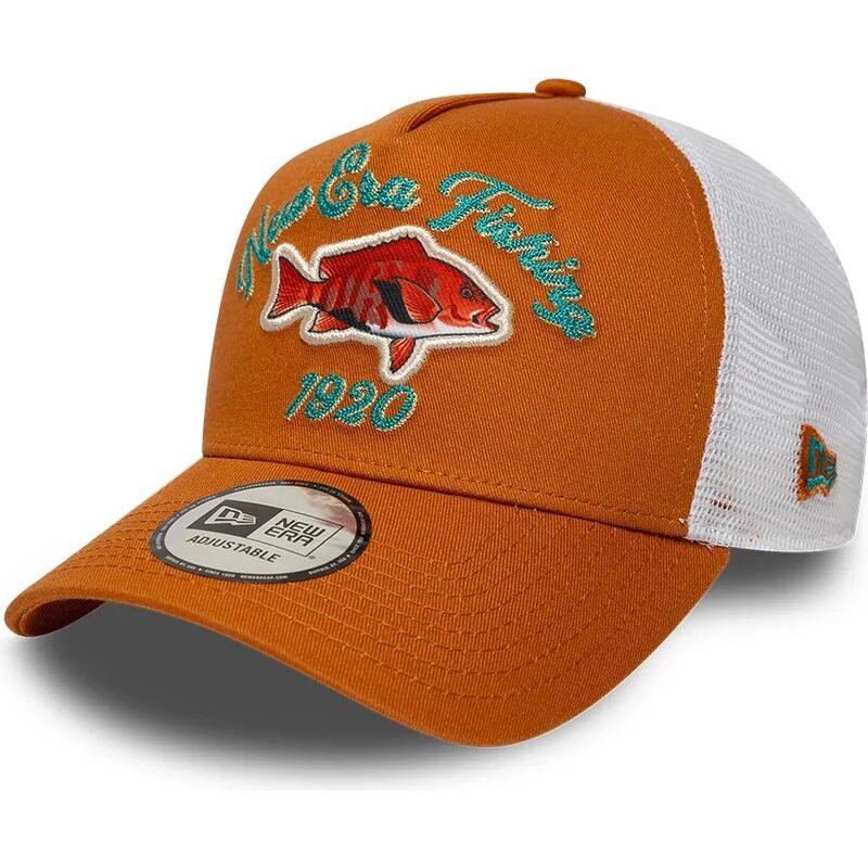 cappello-curvo-arancia-snapback-a-frame-fishing-di-new-era