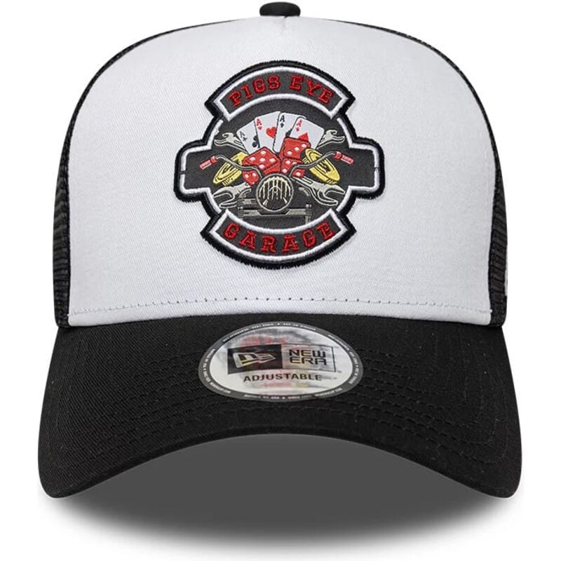 cappello-curvo-nero-snapback-a-frame-location-icon-dei-pigs-eye-garage-di-new-era